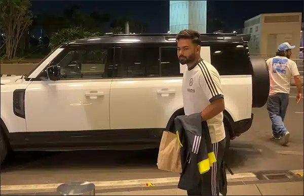 Rishabh Pant and Rover Defender 110